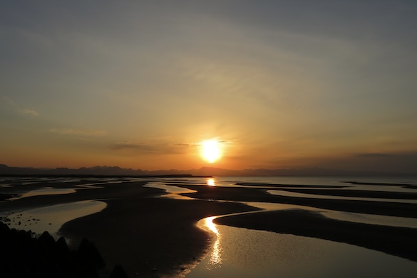 真玉海岸の夕日