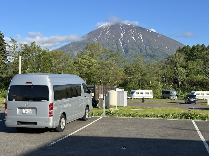 RVパーク倶知安と羊蹄山