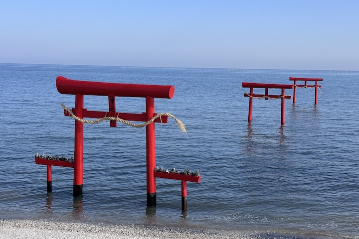 大魚神社の海中鳥居